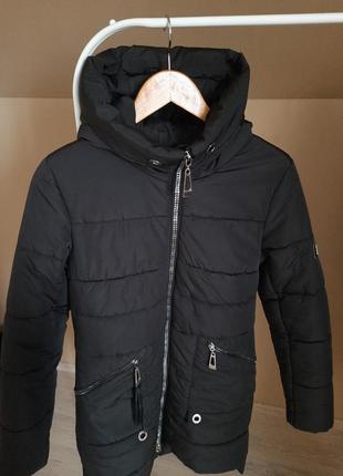 Теплая зимняя курточка пуховик с капюшоном2 фото
