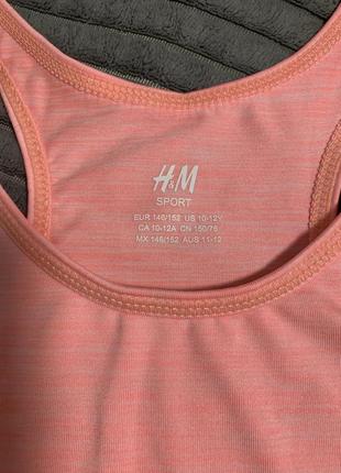 Cпортивная майка на девочку h&m 10-12 лет 146/152 см3 фото