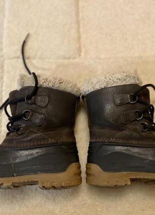 Зимові теплі  шкіряно-гумові чобітки "canadian" на хлопчика6 фото