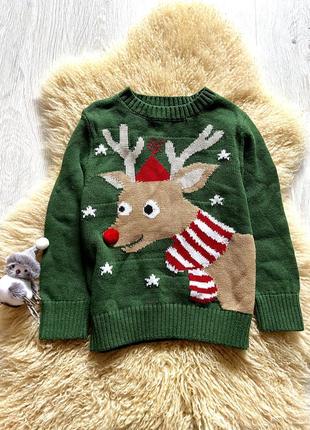 Новорічний светр олень1 фото