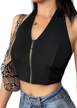 Короткий топ на блискавці