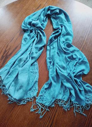 Бирюзовый шарф платок