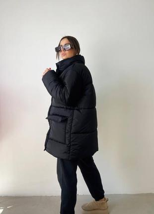 4 цвета! теплый пуховик, зимняя куртка с утеплителем, без капюшона, пух2 фото