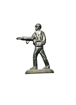 Фігурка, іграшка солдатик піхотинець, металевий, сірий2 фото
