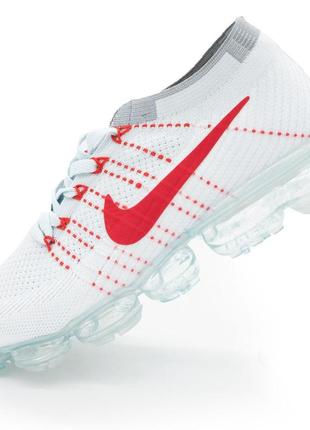 Кросівки для бігу nike air vapormax білі з червоним. топ якість! 36. розміри в наявності: 36, 37, 44.