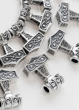 Срібний кулон амулет ручноі роботи молот тора