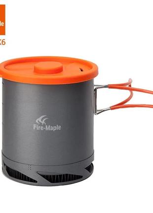 Туристическая кастрюля с теплообменником fire-maple 1000ml fmc-xk6 heat exchange pot