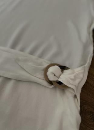 Блузка легкая , невесомая белая рубашка блузка кофта размер л на талии регулятор5 фото