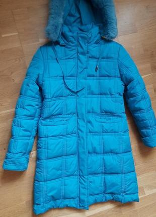 Зимнее пальто на 8-11роков.