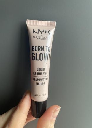 Nyx professional makeup born to liquid glow illuminator хайлайтер sunbeam