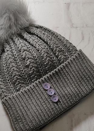 Теплая шапка для девочек