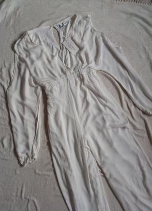Ромпер-комбінезон брючний палаццо широкі штани вечірній святковий жатка з вирізами на плечах1 фото
