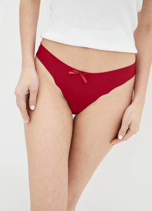 Жіночі безшовні стрінги червоний