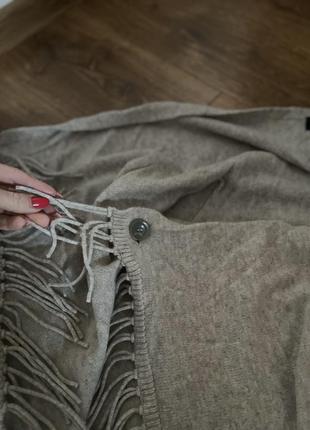 Стильные шерстяной свитер кардиган худи размер 34 пончо накидка7 фото
