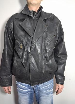 Чоловіча шкіряна куртка, розмір 52-54