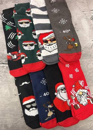 Мега набор теплых носков из 15 пар &lt;unk&gt; рождественский бокс носков на махре 41-45 размера2 фото