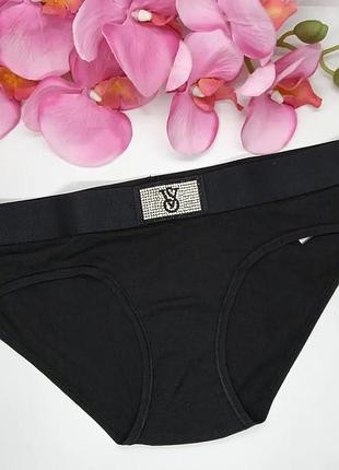 Невероятные трусики-хипстеры с блестящими нашивками логотипом victoria’s secret
