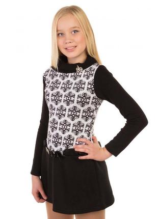 Утеплена сукня туніка для дівчинки 116-122р