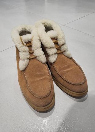 Зимние замшевые лоферы, ботинки2 фото