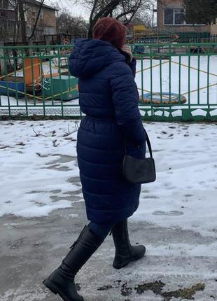 Женское зимнее теплое длинное пальто2 фото