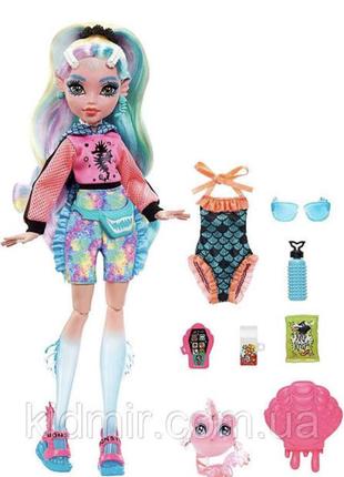 Монстр хай лагуна блю кукла monster high lagoona blue with accessories and pet hhk552 фото