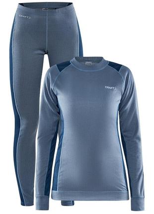 Комплект термобілизни craft core dry baselayer set woman blue розмір xs