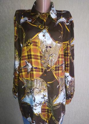 Вінтажна красива сорочка в стилі hermes