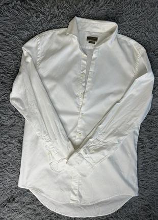 Рубашка мужская zara. белая рубашка. рубашка.