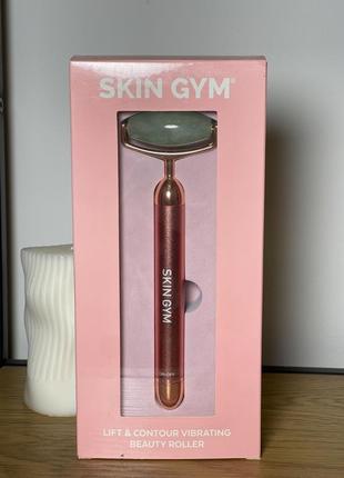 Вибрирующий роллер для лица skin gym jade vibrating lift &amp; contour beauty roller1 фото