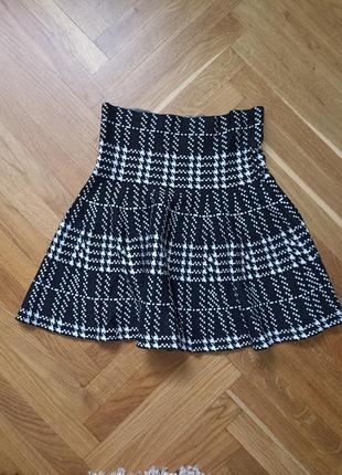 Клетчатая юбка солнце мини