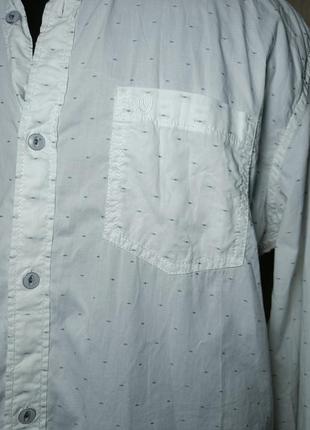 S.oliver чоловіча фірмова сорочка. біла сорочка в сіру крапинку . фірмова сорочка. класична сорочка3 фото