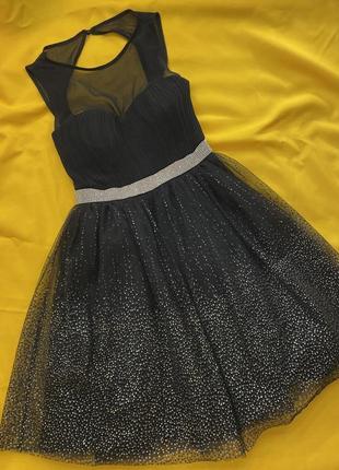 Вечернее платье с фатиновой юбкой3 фото
