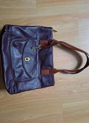 Женская новая кожаная сумка fossil.