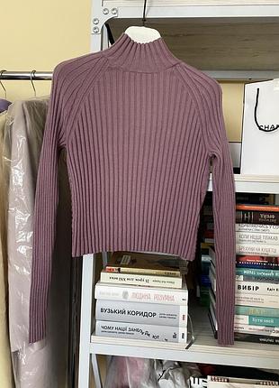 Классный базовый гольф водолазка джемпер свитер вязаная кофта трикотажная открытая спина na-kd