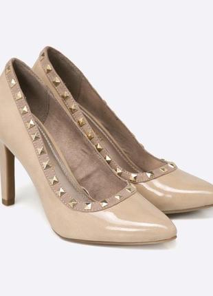 Жіночі туфлі marco tozzi бежевого кольору оригінал 37-40р. 2-22449