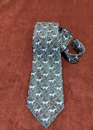 Шовкова краватка у вінтажному стилі ручна робота rene chagall