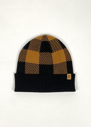 Зимняя шапка timberland originals оригинал теплая черная коричневая мужская tnf