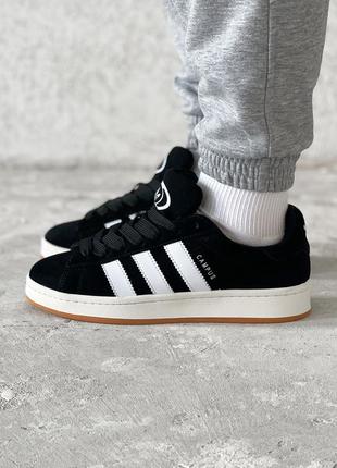 Зимние кроссовки adidas fur campus black4 фото