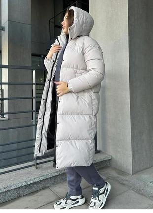 Зимовий пуховик оверсайз зимове пальто