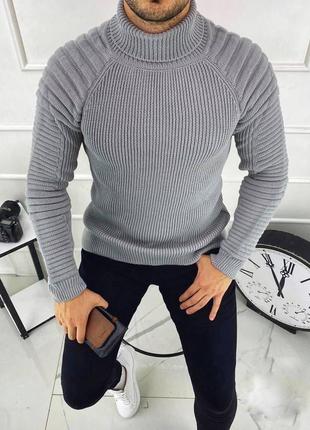 Чоловічий гольф сірий