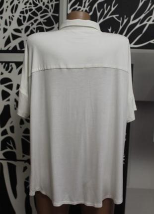 Комбинированная блузка next в идеальном состоянии l-xl4 фото