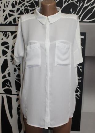 Комбинированная блузка next в идеальном состоянии l-xl9 фото