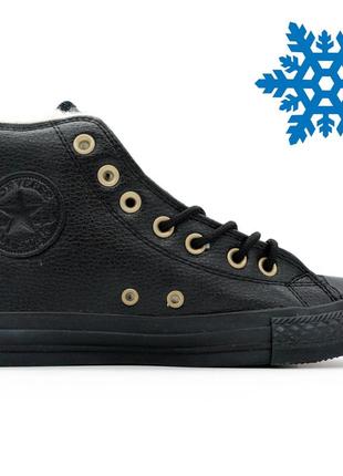 Зимові кеди converse високі повністю чорні - топ якість! 36. розміри в наявності: 36, 37.