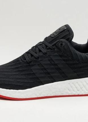 Кроссовки мужские adidas nmd r2 primeknit,черные, адидас нмд, кросівки