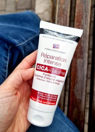 Успокаивающий бальзам neutrogena intense repair cica-baume для рук и тела