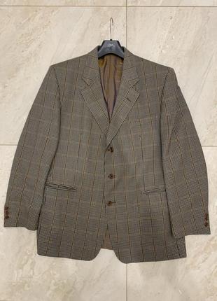 Фирменный шерстяной пиджак жакет daks london блейзер коричневый3 фото