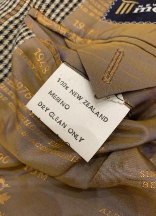 Фирменный шерстяной пиджак жакет daks london блейзер коричневый5 фото