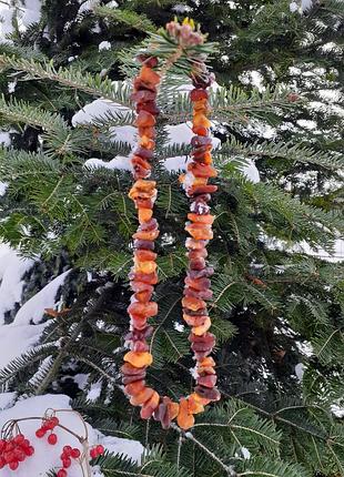 Необработанный🌲 натуральный 🔥янтарь🔥 галтовка бусы крупные винтаж коньячные камни янтарные бусы лечебные исцеляющие на закрутке