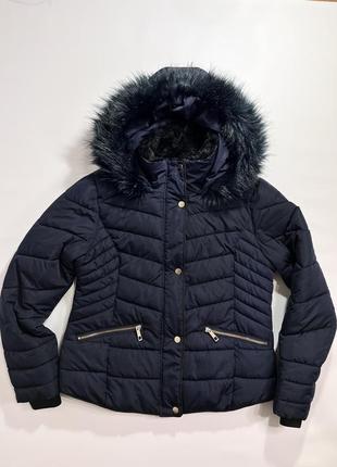 Женская куртка primark / размер s / женская куртка / куртка с мехом / женская короткая куртка "