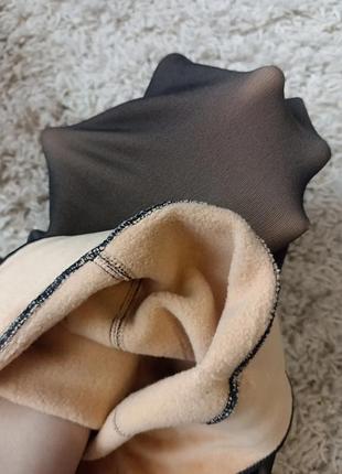 Колготки з імітацією голих ніжок, чорні, розмір s-m